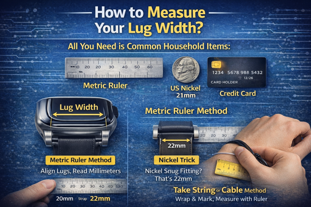 What Size Are Typical Smartwatch Wristbands? Ultimate Guide for the Perfect Fit 6 how to measure smartwatch lug width at home