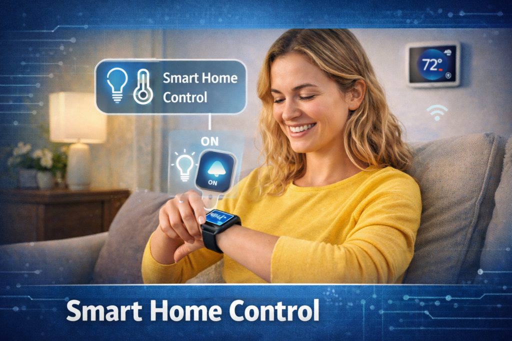 What Is a Smartwatch? The Ultimate Guide to Features & Benefits 4 smartwatch smart home control lights thermostat